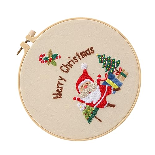 Hohopeti Kreuzstich Anzüge für Kinder Stickset für Kinder Weihnachts-Sticksets Weihnachts-Stickerei-Starter-Kit embroidery kit embroidery set Stickerei-Kits nähset für weihnachten Baumwolle von Hohopeti