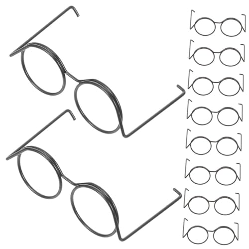 Hohopeti Puppenbrille Puppen Brillen Mini 10 Stück Puppenbrillen Miniaturbrillen Für Puppen Zubehör Ideal Für Kreative DIY Projekte Und Puppenhausdekoration Vielseitige Farben Und Designs von Hohopeti