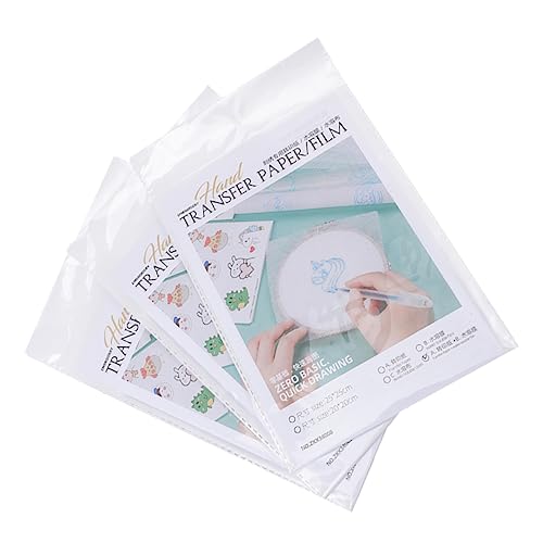 Hohopeti Wasserlösliche Stickfolie Transparentes Wasserlösliches Film Für DIY Stickerei Ideal Für T Shirts Und Stoffe Inklusive 2 Wasserlösliche Folien + 2 von Hohopeti