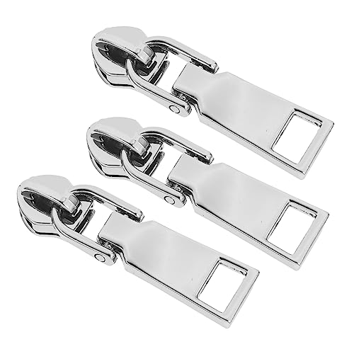 Hohopeti Zinklegierung Zipper Pull Tabs Für Rucksäcke Und Gepäck Reißverschlussfixierer DIY Zipper Zuglaschen Silberfarbe von Hohopeti