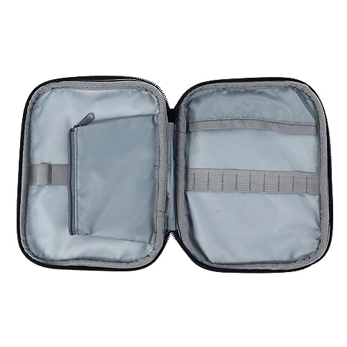 Hohopeti gehäkelte Aufbewahrungstasche Häkelnadel-Organizer Aufbewahrungstasche mit Reißverschluss gewebesäcke geflochtene tasche doppellagige Häkeltasche gehäkelte Organizer-Tasche Blue von Hohopeti