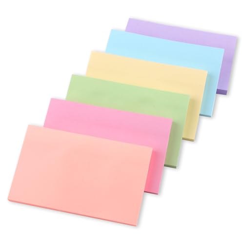 Haftnotizen, 480 Stück Sticky Notes Aesthetic, Groß Haftnotizen Pastell, Haftnotizen Klebezettel, Bunt Selbstklebende Klebezettel, Klebezettel Zum Beschriften für Schule, Zuhause, Büro von Hoiny