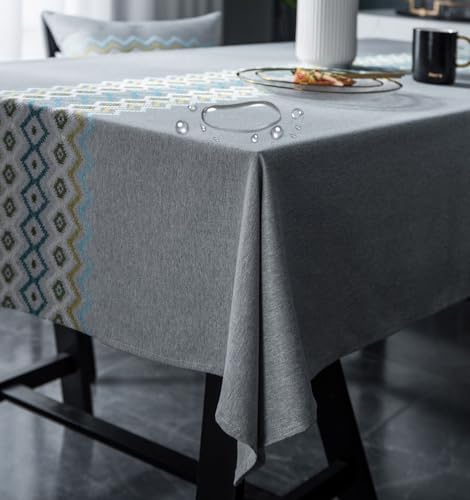 Hoisy Tischdecke Wasserabweisend Table Cloth Boho Tischdecke Lotuseffekt Wohnzimmertisch 135x200 cm von Hoisy