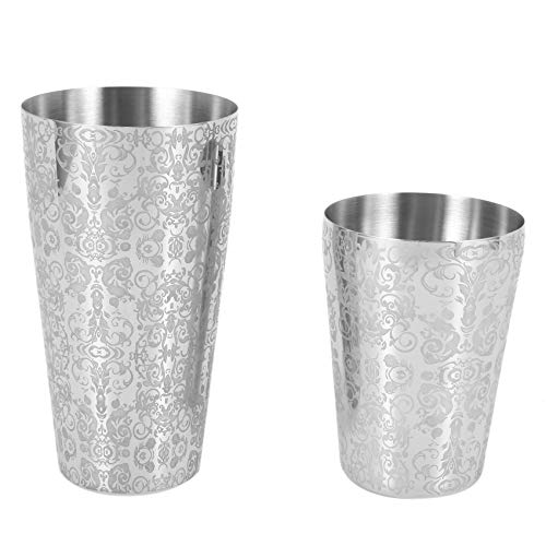 Hojffuue Shaker Boston Shaker 304 Edelstahl Bar Werkzeug Kreatives Gravur Design Boston Shaker Tin Set von couoi