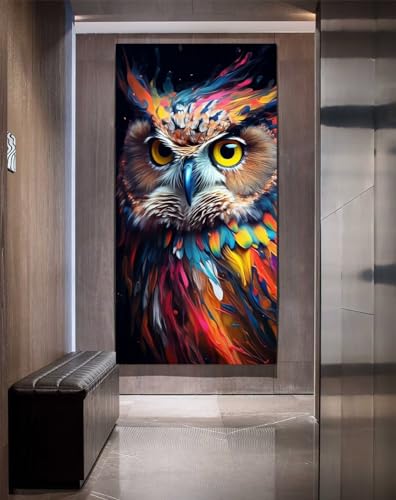 5D Diamond Painting Eule Vogel Diamond Painting Erwachsene Groß xxl 120x60 cm, DIY Malen Nach Zahlen Erwachsene Diamant Painting Bilder Cross Stickerei Craft für Home Wanddekoration Geschenke，b285 von Hojoomo