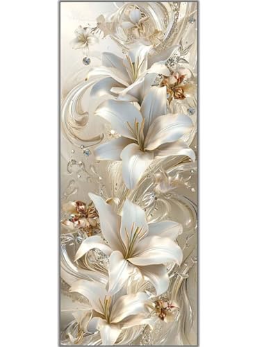 Diamond Painting Blume Lilie Diamond Painting Erwachsene 5D Diamant Painting Bilder Erwachsene Kinder, DIY Diamond Painting Set Strass Stickerei Malerei für Home Wand Dekor Geschenke (80x40cm) -685BD von Hojoomo