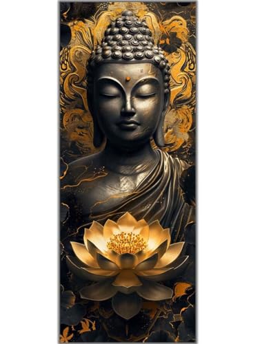 Diamond Painting Buddha Lotus, Diamond Painting Groß xxl 180 X 60cm, DIY Diamant Painting Bilder, 5D Diamond Painting Erwachsene, Daiments Painting Diamond-Painting Crafts, Haus Wand Dekoration -655FC von Hojoomo