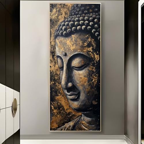 Diamond Painting Buddha Zen, Diamond Painting Groß xxl 95 X 45 cm, DIY Diamant Painting Bilder, 5D Diamond Painting Erwachsene, Daiments Painting Diamond-Painting Crafts, Haus Wand Dekoration -390FC von Hojoomo