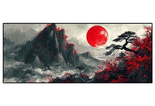 Diamond Painting China Landschaft, Diamond Painting Groß xxl 75 X 35 cm, DIY Diamant Painting Bilder, 5D Diamond Painting Erwachsene, Daiments Painting Diamond Art Crafts, Haus Wand Dekoration -47FC von Hojoomo