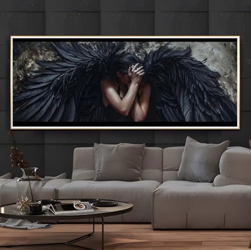 Diamond Painting Engel Frau, Diamond Painting Groß xxl 60 X 30 cm, DIY Diamant Painting Bilder, 5D Diamond Painting Erwachsene, Daiments Painting Diamond-Painting Crafts, Haus Wand Dekoration -203FC von Hojoomo