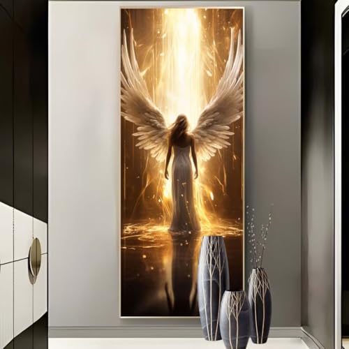 Diamond Painting Fantasie Engel Diamond Painting Groß xxl 120 X 50 cm, DIY Diamant Painting Bilder, 5D Diamond Painting Erwachsene Vollrunde Bohrer Diamond Art Crafts, Haus Wand Dekoration -578FC von Hojoomo