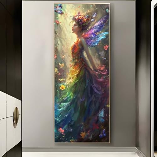 Diamond Painting Fee Prinzessin, Diamond Painting Groß xxl 190 X 65 cm, DIY Diamant Painting Bilder, 5D Diamond Painting Erwachsene, Daiments Painting Diamond Art Crafts, Haus Wand Dekoration -652FC von Hojoomo