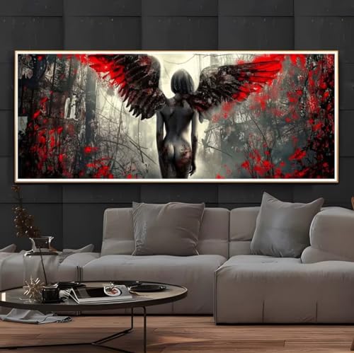 Hojoomo Diamond Painting Sexy Engel, 40x120cm, DIY Diamant Painting Bilder, 5D Diamond Painting Erwachsene, Haus Wand Dekoration von Hojoomo