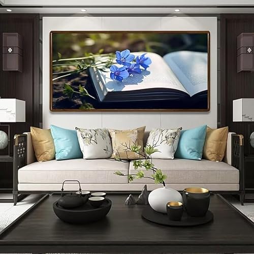 Flower Book Diamond Painting, Malen Nach Zahlen Erwachsene, 5D Diamond Painting Erwachsene, Diamant Painting Bilder Kinder, DIY Daiming Panting Crystal Arts Craft, Home Wand Deko Gifts 30 X 60 cm，a183 von Hojoomo