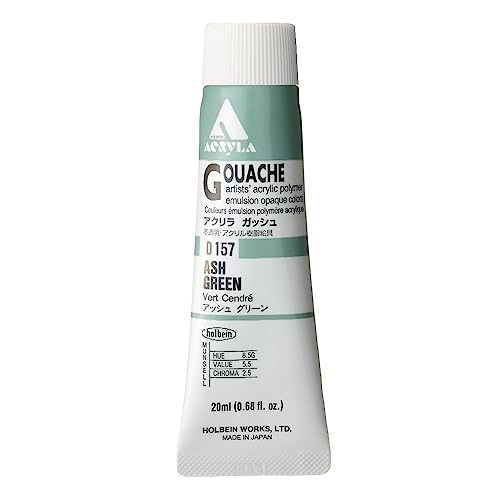 Holbein Acryla Gouache Artists Acrylic Polymer Emulsion, 20ml Ash Green (D157) von Holbein