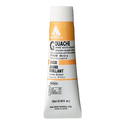 Holbein Acryla Gouache Artists Acrylic Polymer Emulsion, 20ml Juane Brilliant (D038) von Holbein