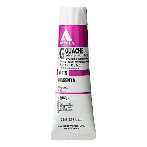 Holbein Acryla Gouache Artists Acrylic Polymer Emulsion, 20ml Magenta (D115) von Holbein