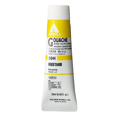 Holbein Acryla Gouache Artists Acrylic Polymer Emulsion, 20ml Mustard (D044) von Holbein