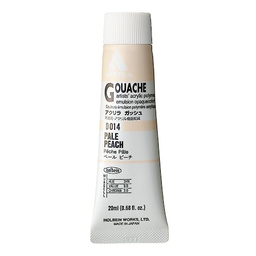 Holbein Acryla Gouache Artists Acrylic Polymer Emulsion, 20ml Pale Peach (D014) von Holbein