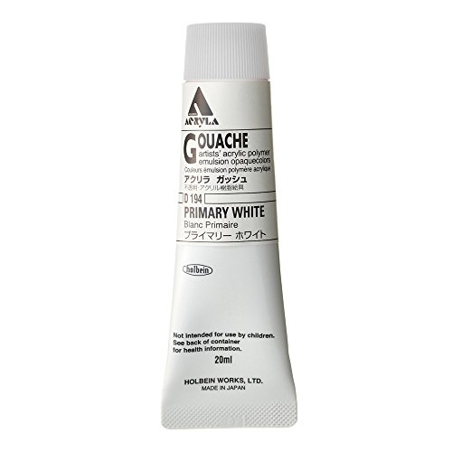 Holbein Acryla Gouache Artists Acrylic Polymer Emulsion, 20ml Primary White (D194) von Holbein