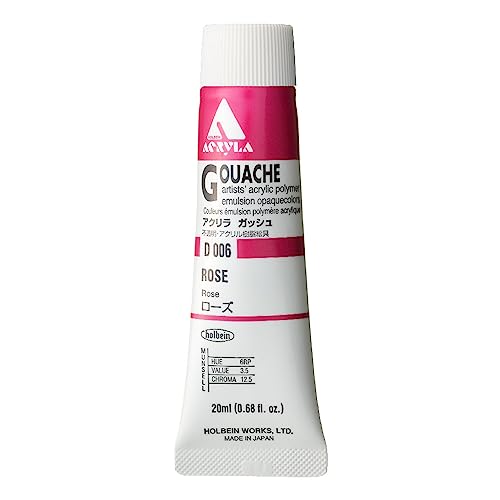 Holbein Acryla Gouache Artists Acrylic Polymer Emulsion, 20ml Rose (D006) von Holbein