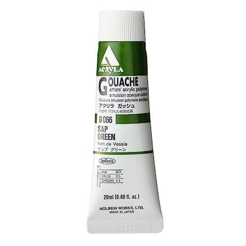 Holbein Acryla Gouache Artists Acrylic Polymer Emulsion, 20ml Sap Green (D066) von Holbein