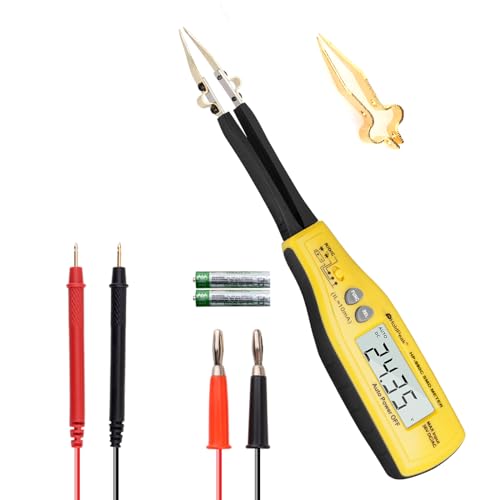 Holdpeak 990C SMD Smart Tester Zange tragbar 6000 Zähler, Widerstand / Kapazität CMS, Digitales Multimeter, automatische Scannung mit Ersatz-Test-Pins (Batterie im Lieferumfang enthalten) von H HOLDPEAK