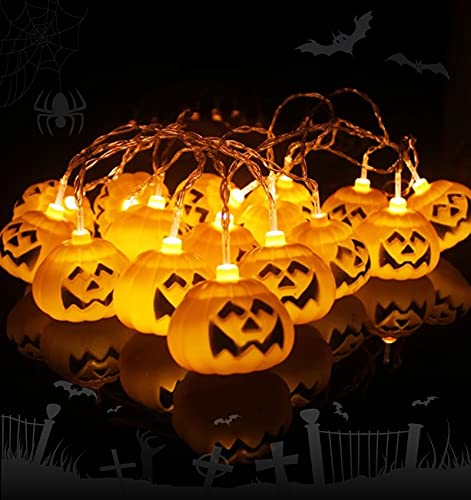 Halloween LED Lichterkette, Kürbis Led Lichterkette 10 LED Lichterketten Batterie Kürbis Lichter Halloween Weihnachtensfeiertag Party von Holdden