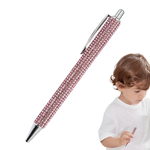 Holdes Glitzernde Stifte, ausgefallener Stift für Frauen | Bling Strass Stift,Einziehbarer Bling-Kugelschreiber, süß für Frauen, zum Schreiben, Zeichnen, Journaling von Holdes