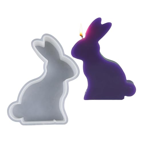 Holdes Ostern Harzform,Osterhase Silikonform - Handgefertigte 3D-Silikonform für Kerze | Glatte Innenwand zum Gießen von Kunsthandwerk zur Herstellung von Seife, Gips, Epoxidharz, Kerze, von Holdes