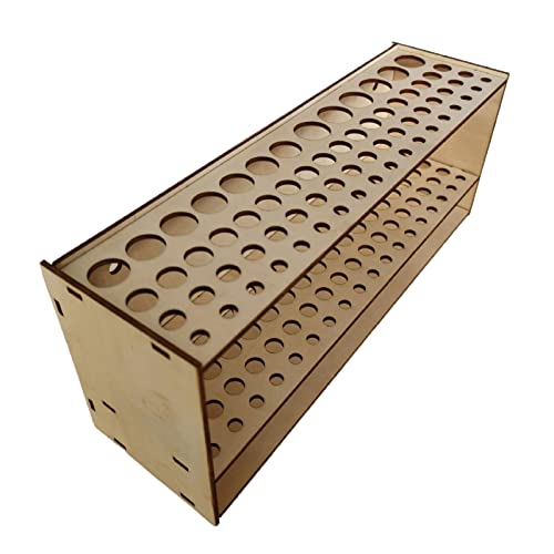 Pinselhalter Malen Holz, Make Up Pinselhalter Organizer Holz Pinsel Halter Ständer, 67-Loch Schreibtisch Ständer Organizer, Multifunktionaler Schminke Pinsel Aufbewahrung Malen von Holdes