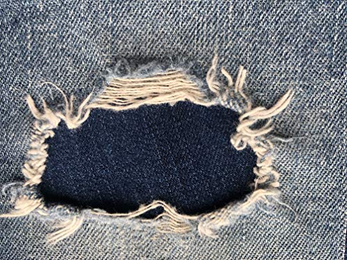 Holey Patches Jeans-Flicken zum Aufbügeln, superstark, verschiedene Größen, 5,1–12,7 x 12,7 cm, Dunkelblau von HoleyPatches