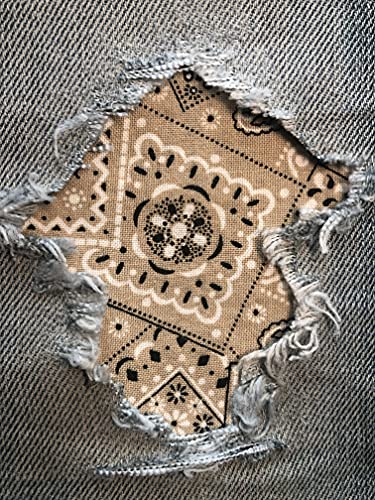 Holey Patches zum Aufbügeln in verschiedenen Farben/Größen, Hellbraun/Khaki, 10,2 x 17,8 cm, 2 Stück von HoleyPatches