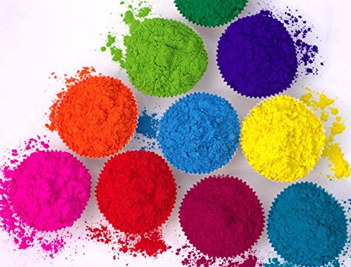 250 x Holi Pulver - Gulal - Festival Farbbeutel - Fotoshooting 10 Farben von Holi Europe