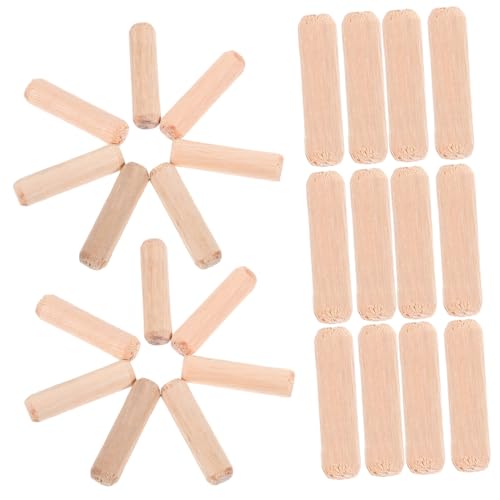 Holibanna 1 Beutel Holzdübelstangen Holzhandwerk Dübelstangen Sticks DIY Bastelmöbel Accessoires (8x30 Mm) von Holibanna