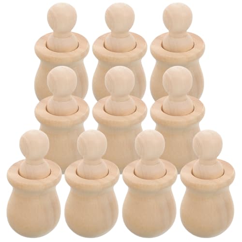 Holibanna 10 Satz Unfertige Holzpuppen für DIY Projekte Teiliges Set von Blanken Holzfiguren zum Malen und Gestalten für Kreative Aktivitäten Holibanna 10 Satz Unfertige Holzpuppen für DIY Projekte Teiliges Set von Blanken Holzfiguren zum Malen und Gestalten für Kreative Aktivitäten von Holibanna