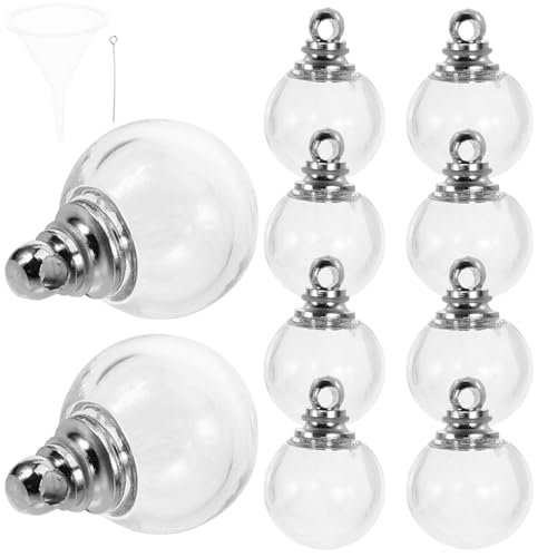 Holibanna Glas-charms- -set 10 Stück Befüllbare Charms Versiegelung Für Die Schmuckherstellung Dekorationen von Holibanna