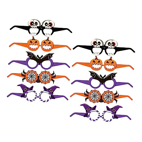 Holibanna 10St Halloween-Brille Abschlussball Brille filigrane Partybrillen-Stütze Horror-Brille halloween costume halloween kleidung schnapsgläser Partyzubehör Tragbare Partybrille Papier von Holibanna