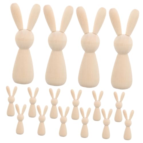 Holibanna 16 Stück Teiliges DIY Holzfiguren Naturbelassene Holzkaninchen für Kreative Bastelprojekte Handbemalbare Hasen Dekorationen Leichte Holzornamente für Wohn und Partydeko Holibanna 16 Stück Teiliges DIY Holzfiguren Naturbelassene Holzkaninchen für Kreative Bastelprojekte Handbemalbare Hasen Dekorationen Leichte Holzornamente für Wohn und Partydeko von Holibanna
