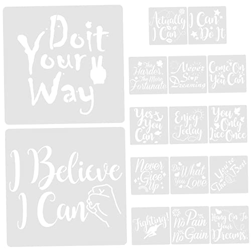 Holibanna 16Stücke Teiliges Inspirierender Schablonen Für DIY Malerei Wiederverwendbare Kunststoffvorlagen Für Stoff Und Mehr Scrapbooking Und Projekte Holibanna 16Stücke Teiliges Inspirierender Schablonen Für DIY Malerei Wiederverwendbare Kunststoffvorlagen Für Stoff Und Mehr Scrapbooking Und Projekte von Holibanna