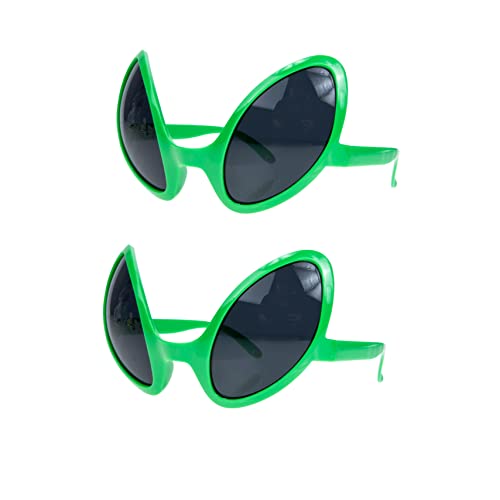 Holibanna 2 Stück Urlaubszubehör Datenbrille mit Kamera Randlose gefälscht Strahl faschingsbrille karnevalsbrille übergroße Plastiksonnenbrille lustige Light Green von Holibanna