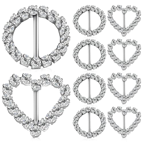 Holibanna 2 Stücke Strass Schnallen Schieber Kristall Schuhclips Hochzeit Braut Schuhschnallen Runde Herz Strass Clips Schmuck Kleidung Taschen Haarnadeln Hüte Clip Für Hochzeitsbankett von Holibanna