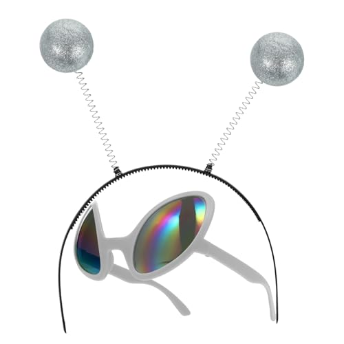 Holibanna 2 Teiliges Mond Ufo Brillen Set Grünes Brillen Set Make Up Set Outser Space Party Geschenk Brille Für Männer Mode Avatar Make Up Haar Accessoires Antenne Cosplay Party von Holibanna