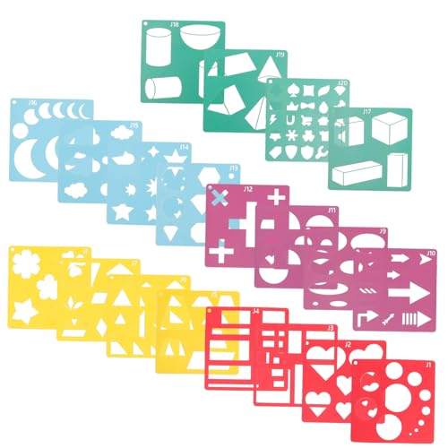 Holibanna 20 Blatt Wiederverwendbare Malschablonen für DIY Malerei Geometrische Muster Schablonen für Bastelprojekte und Dekoration für Erwachsene Holibanna 20 Blatt Wiederverwendbare Malschablonen für DIY Malerei Geometrische Muster Schablonen für Bastelprojekte und Dekoration für Erwachsene von Holibanna