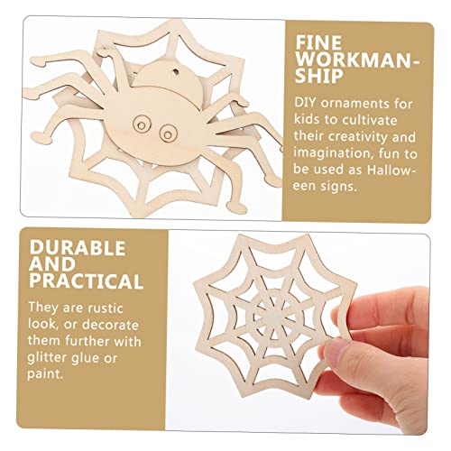Holibanna 20 Stück Teiliges Halloween Holz DIY Bastelset mit Großen Unlackierten Spinnennetz Holzausschnitten und Geschnitzten Spinnen Holzscheiben Naturbelassen für Kreative Dekorationen Holibanna 20 Stück Teiliges Halloween Holz DIY Bastelset mit Großen Unlackierten Spinnennetz Holzausschnitten und Geschnitzten Spinnen Holzscheiben Naturbelassen für Kreative Dekorationen von Holibanna