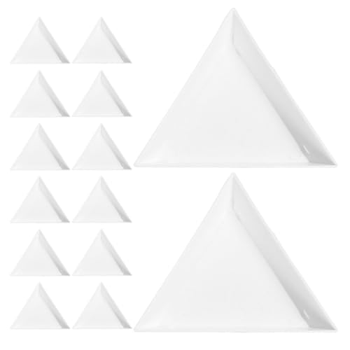 Holibanna 30Pcs Dreieckssortierschale Kunststoff Weiße Strassstiche Triangle Sorting -Aufbewahrungsplatten Kunstschale Für Handwerks- Und DIY -Bedürfnisse von Holibanna