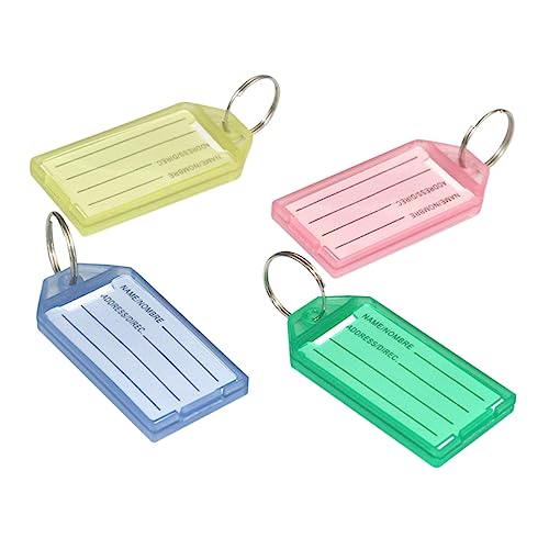 Holibanna 40St Flip-Label schlüsselmarkierung schlüsselkennzeichnung Farbige Schlüsselanhänger baggage tag Gepäckanhänger für Koffer farbige Etiketten Schlüssel-ID-Tags ID-Tags-Etiketten von Holibanna