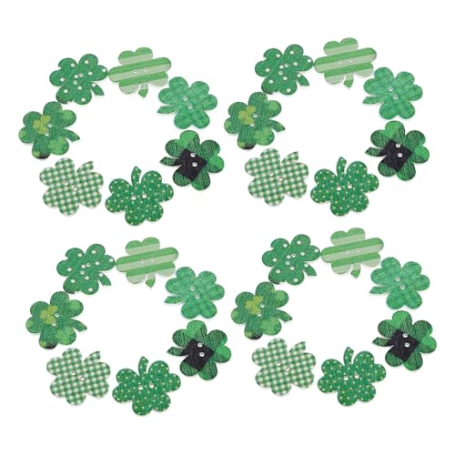 Holibanna 50 Stück Hölzerne Kleeblattknöpfe Für St Patrick'S Day Partydekorationen Und DIY Kleidungsprojekte Glücksknöpfe Aus Holz Zum Nähen Von Bastelarbeiten von Holibanna