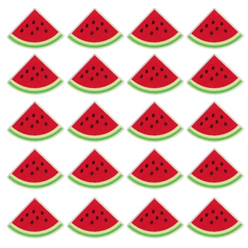 Holibanna 50 Stück Wassermelonen-Holzperlen Palästina Wassermelonenscheiben Lose Perlen Sommerfrüchte Abstandsperlen Für Diy-Schmuck Armbänder Ohrringe Halskettenherstellung von Holibanna