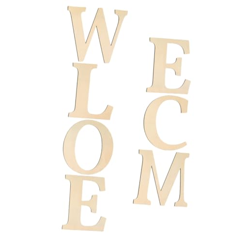Holibanna 7 Stück „Welcome Wood Chips Home“ Alphabet Aufkleber Buchstaben Türdekoration Unlackierte Vorderseite Bemalt Unsere Ausschnitte Wort „Welcome“ Hochzeitsschild Holibanna 7 Stück „Welcome Wood Chips Home“ Alphabet Aufkleber Buchstaben Türdekoration Unlackierte Vorderseite Bemalt Unsere Ausschnitte Wort „Welcome“ Hochzeitsschild von Holibanna